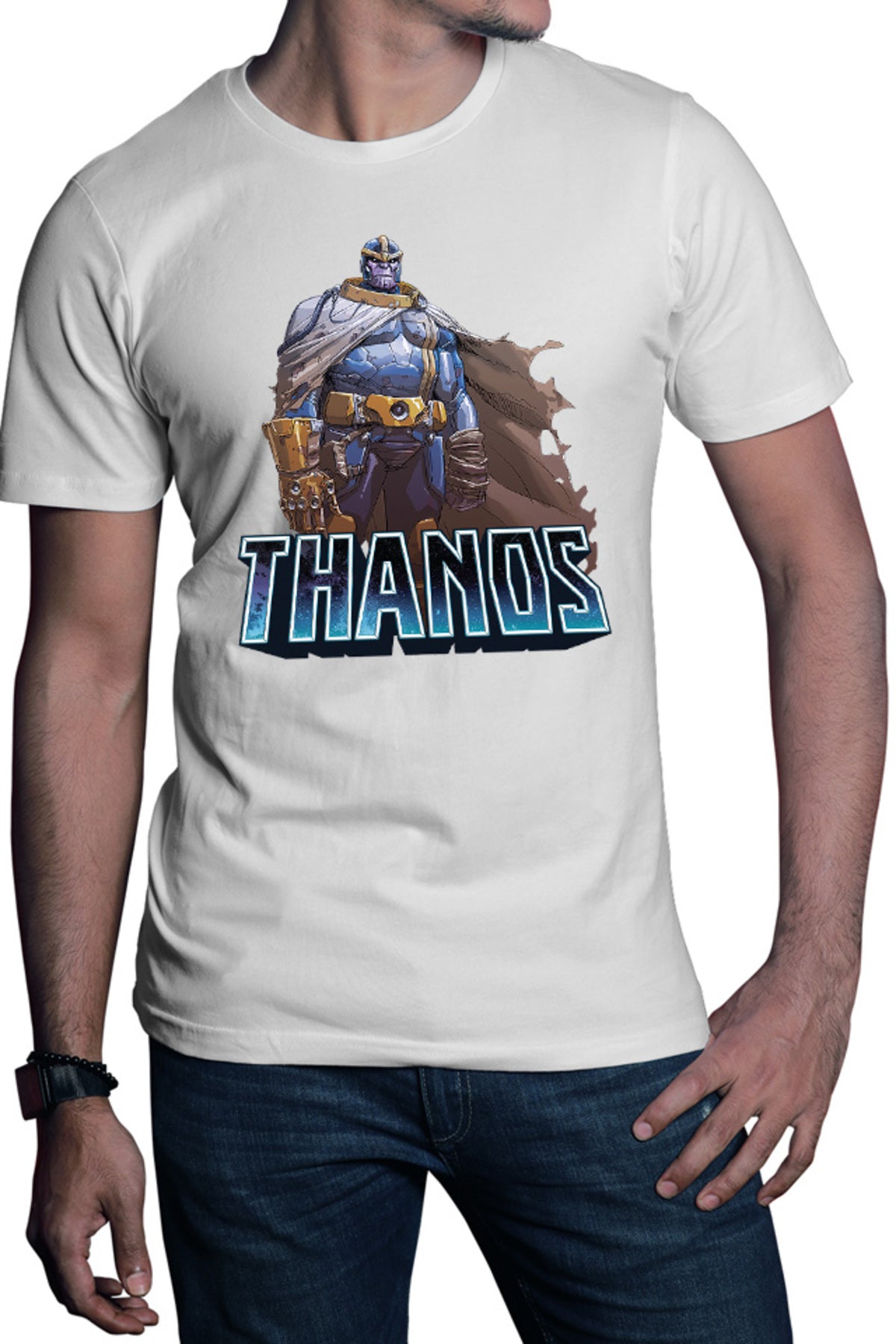 Tricou barbati Thanos Cape Supervillian Bad Marvel Dessert