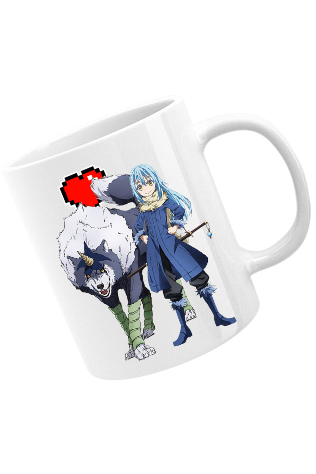 Cana TenSura Slime Isekai Rinmuru Ranga Minecraft Heart, alba, 330 ml