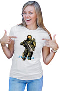 Tricou dama Halo Spartan Soldier Army Hero Master