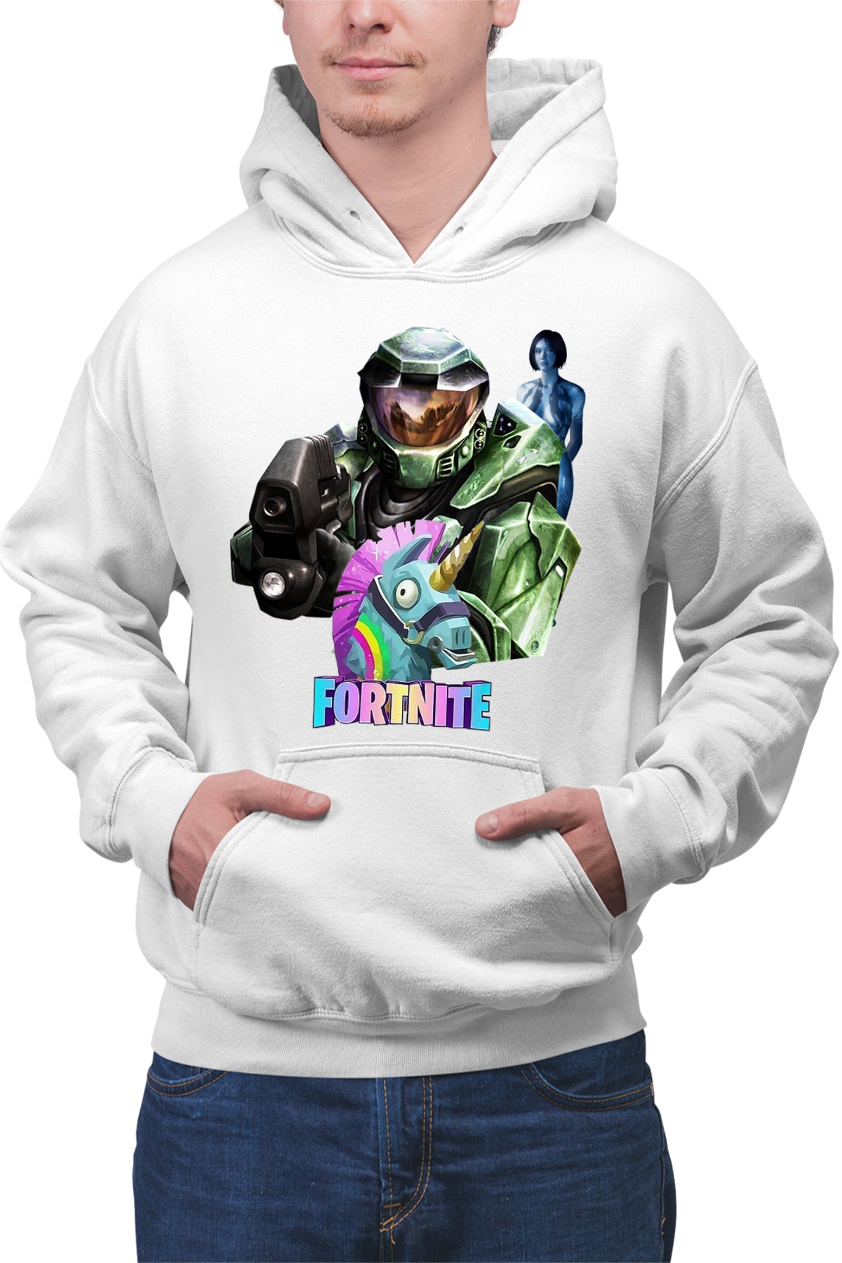 Hanorac barbati Halo Chief Cortana Fortnite Lama Battle