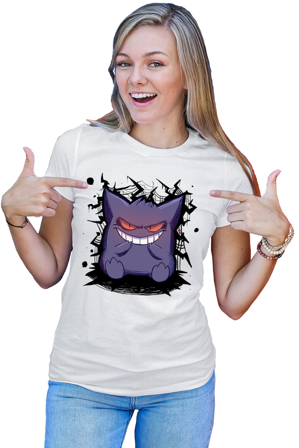 Tricou dama Yu Gi Oh Latias Gengar Pokemon Trading Card