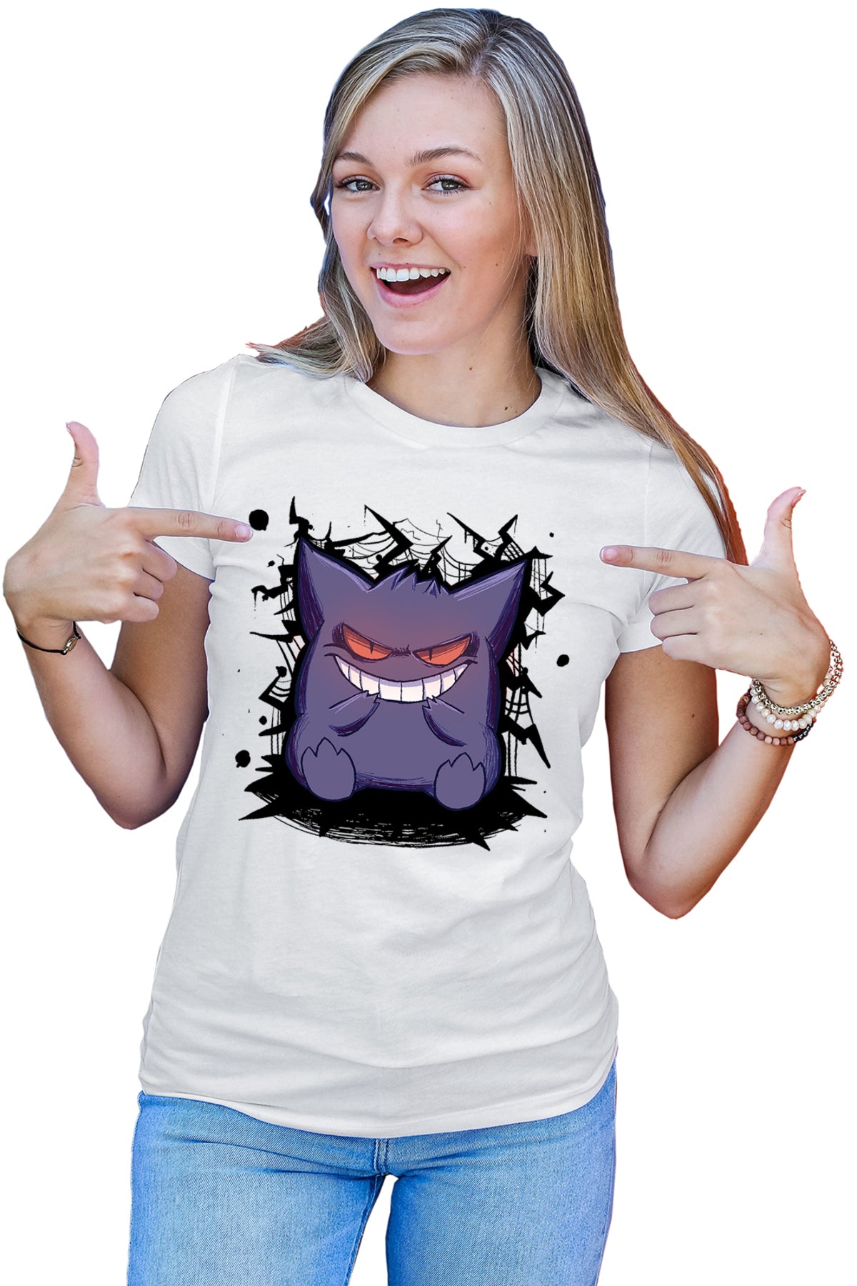 Tricou dama Yu Gi Oh Latias Gengar Pokemon Trading Card