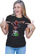 Tricou dama Spiderman Us Suspicious Vent Paper Jump Surprise