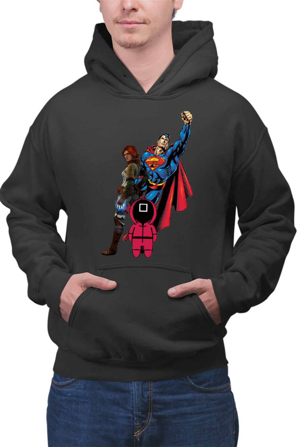 Hanorac barbati Squid Game Superman Witcher Triss Superpowers