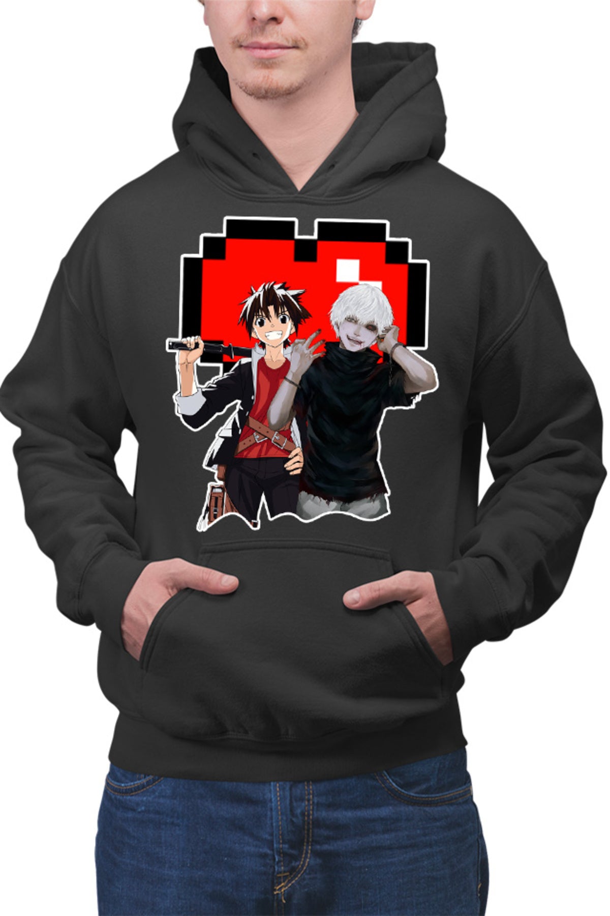 Hanorac barbati UQ Holder Touta Kaneki Tokyo Ghoul Vampire Minecraft