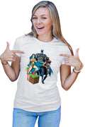 Tricou dama Wonder Woman Minecraft Grass Cube Batman Fortnite Dance