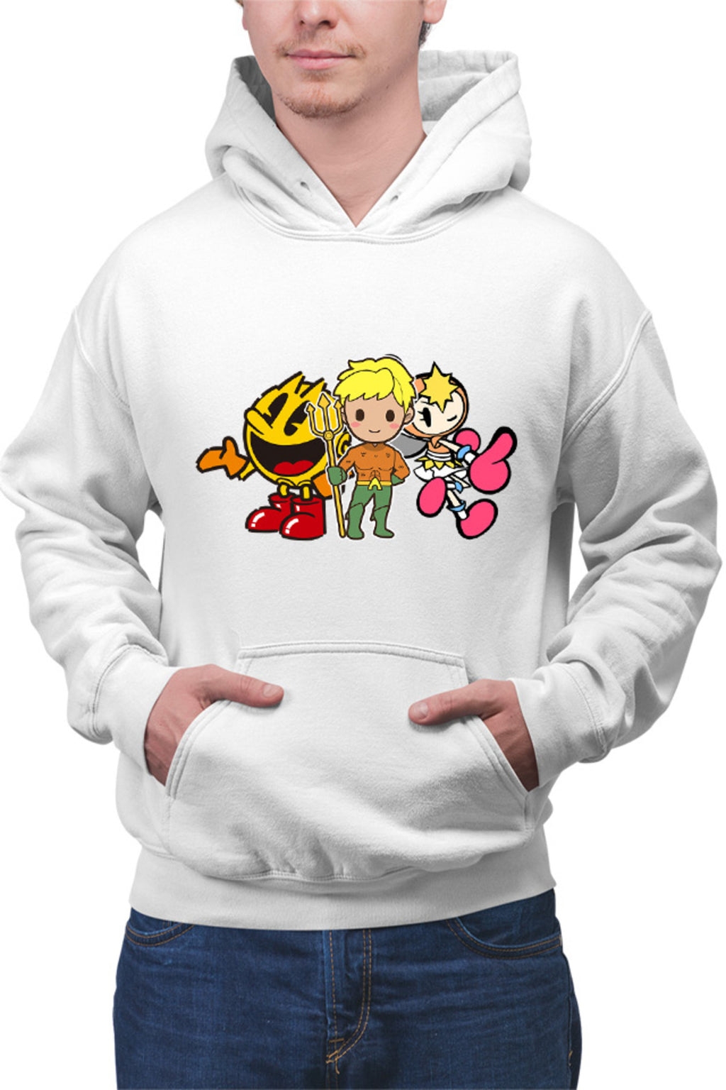 Hanorac barbati Aquaman Pac Man Bubble Bomberman Lady Action