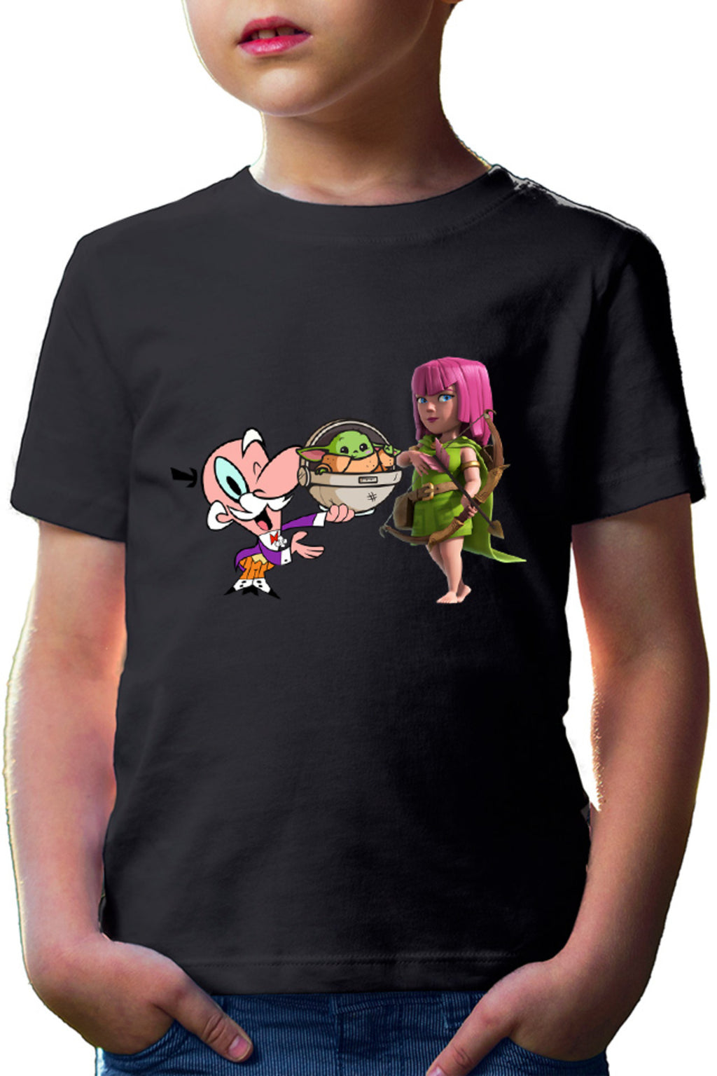 Tricou copii Clash of Clans Powerpuff Girls Mayor Star Wars Baby Yoda