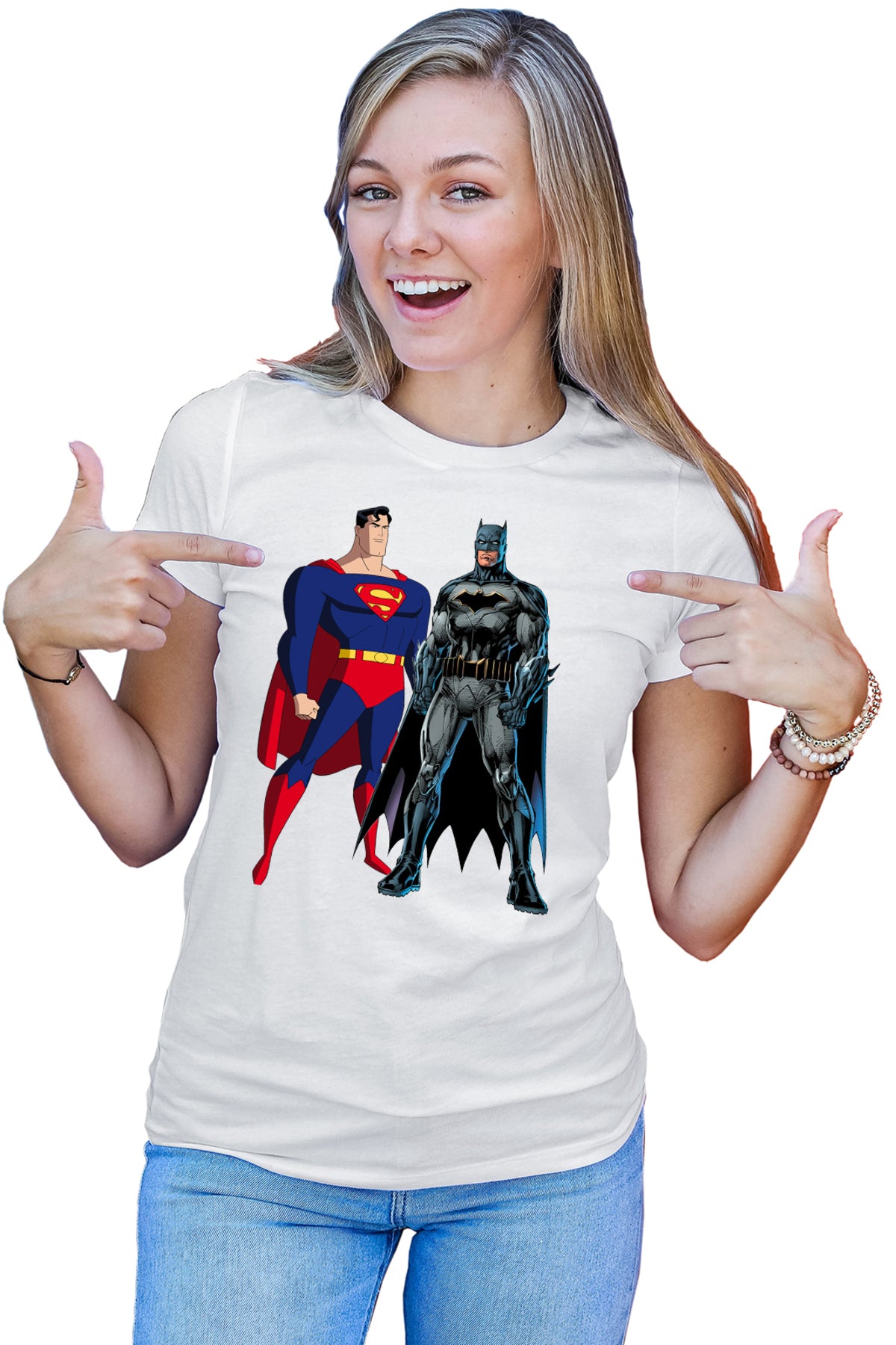Tricou dama Superman Batman Desen All Stars Marvel