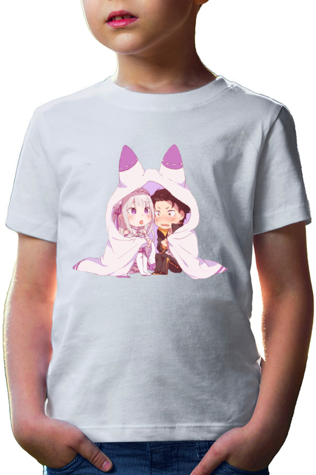 Tricou copii Re Zero Subaru Emilia Best Waifu Magic Another World