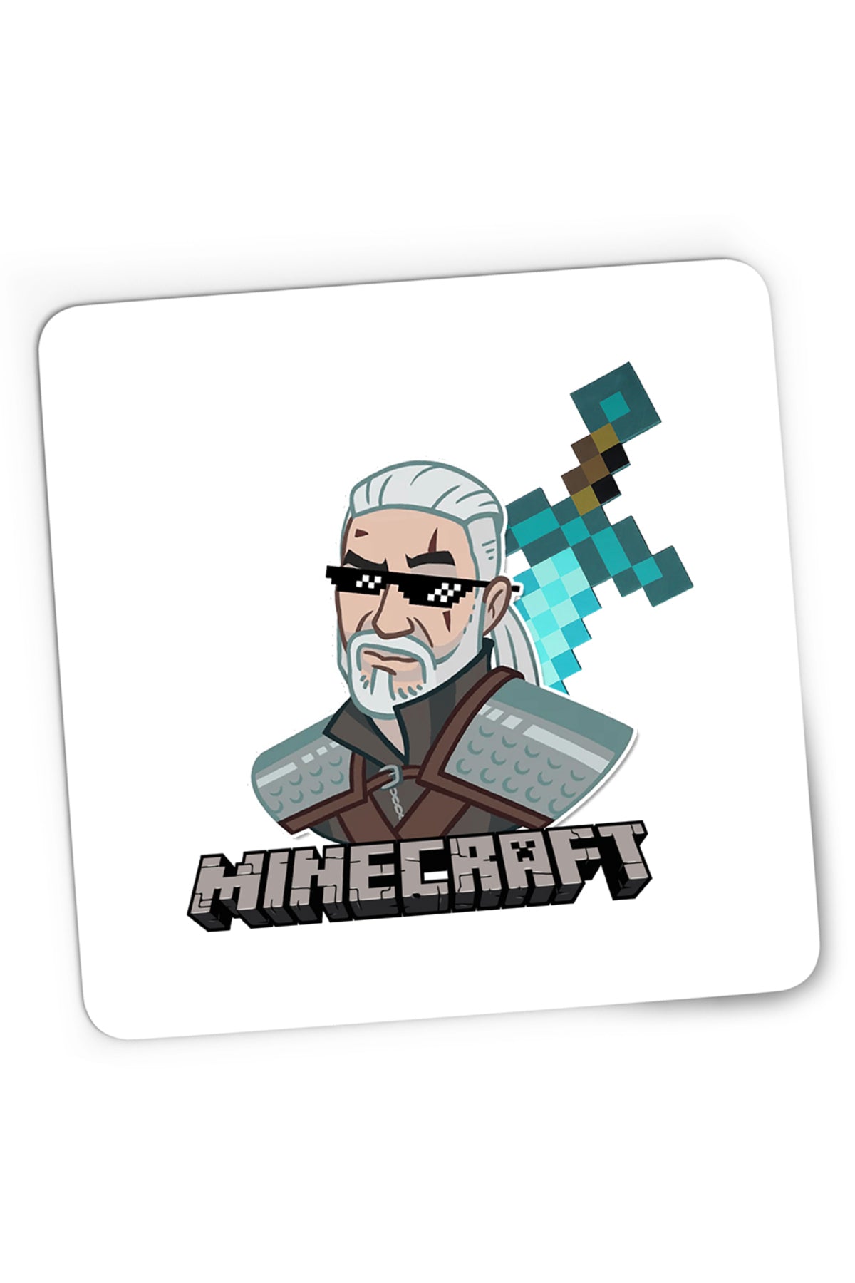 Mousepad Gaming The Witcher Minecraft Mcskins Optifine Aternos, 21x19 cm