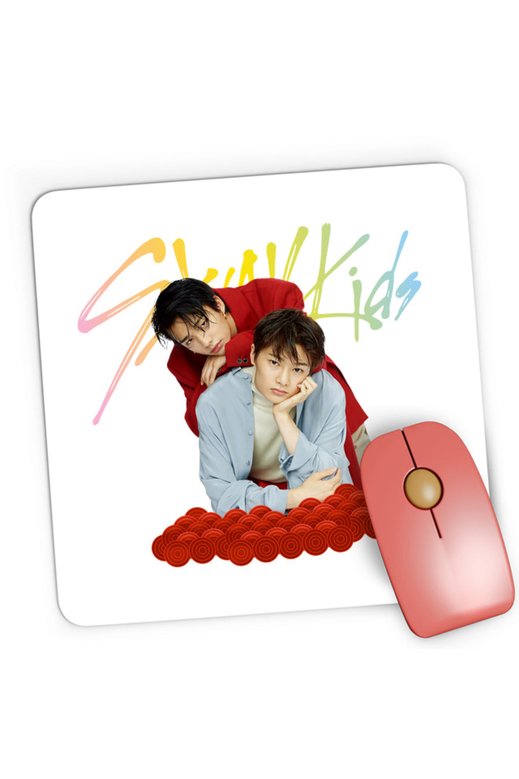 Mousepad Gaming Stray Kids Hyunjin IN Dazed Coats Logo Dancers, 21x19 cm