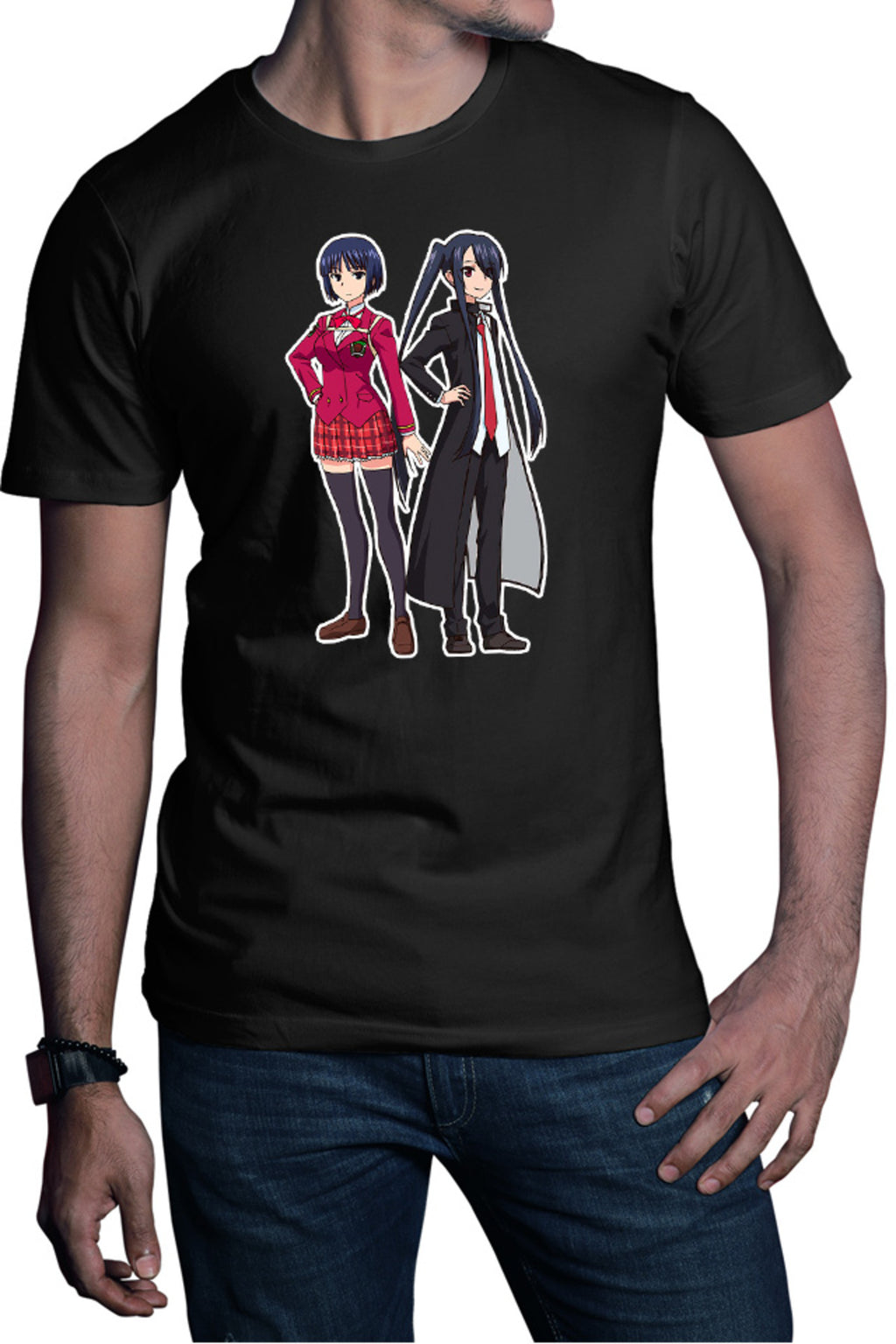 Tricou barbati UQ Holder Kuroumaru Orte School Uniform Anime Girl