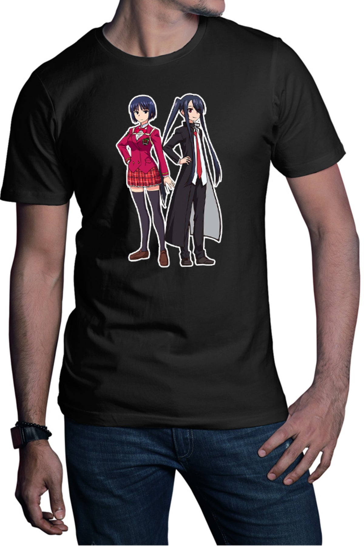 Tricou barbati UQ Holder Kuroumaru Orte School Uniform Anime Girl