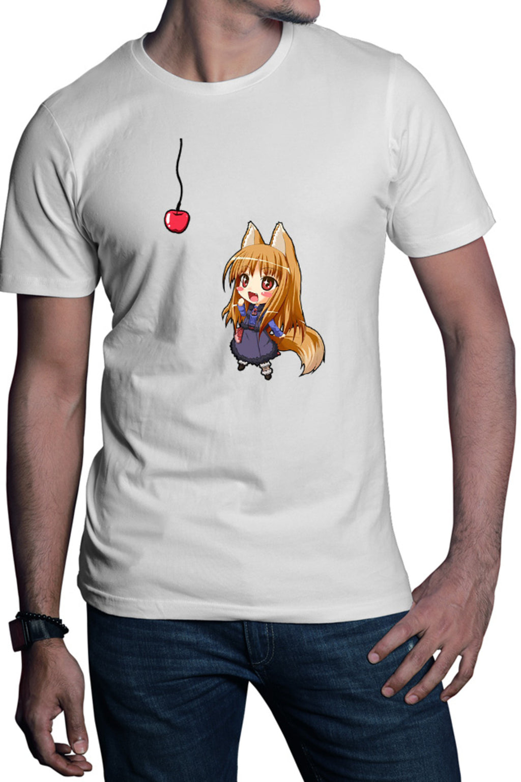 Tricou barbati Spice And Wolf Holo Anime Love Manga Chibi