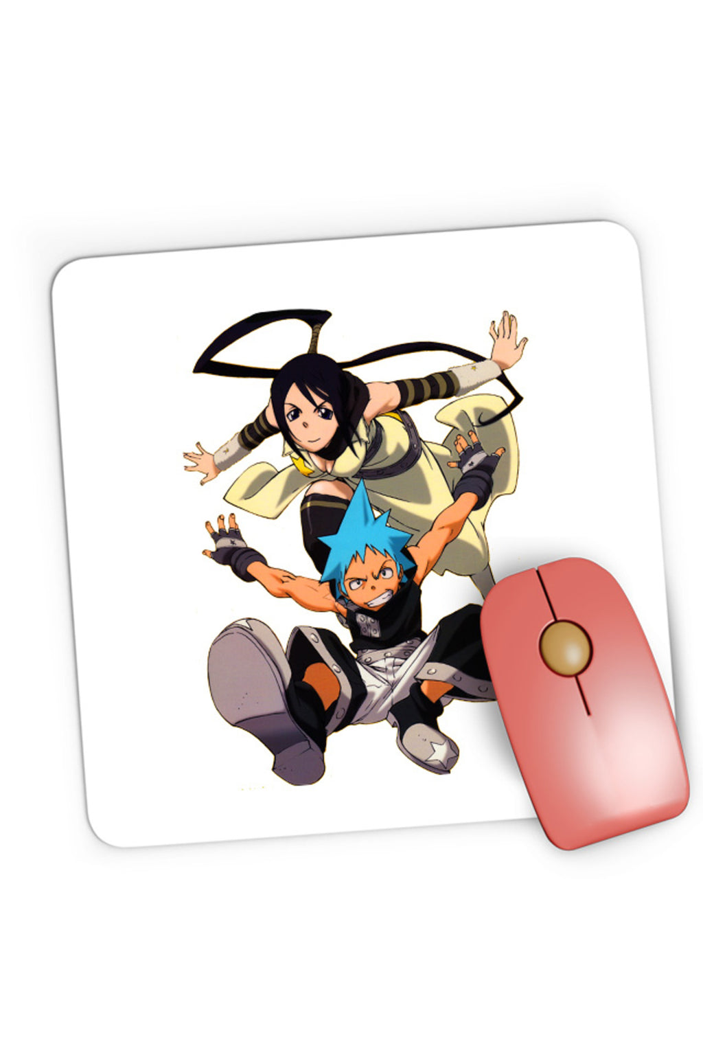 Mousepad Gaming Soul Eater Black Star Tsubaki Partner Supranatural Anime, 21x19 cm