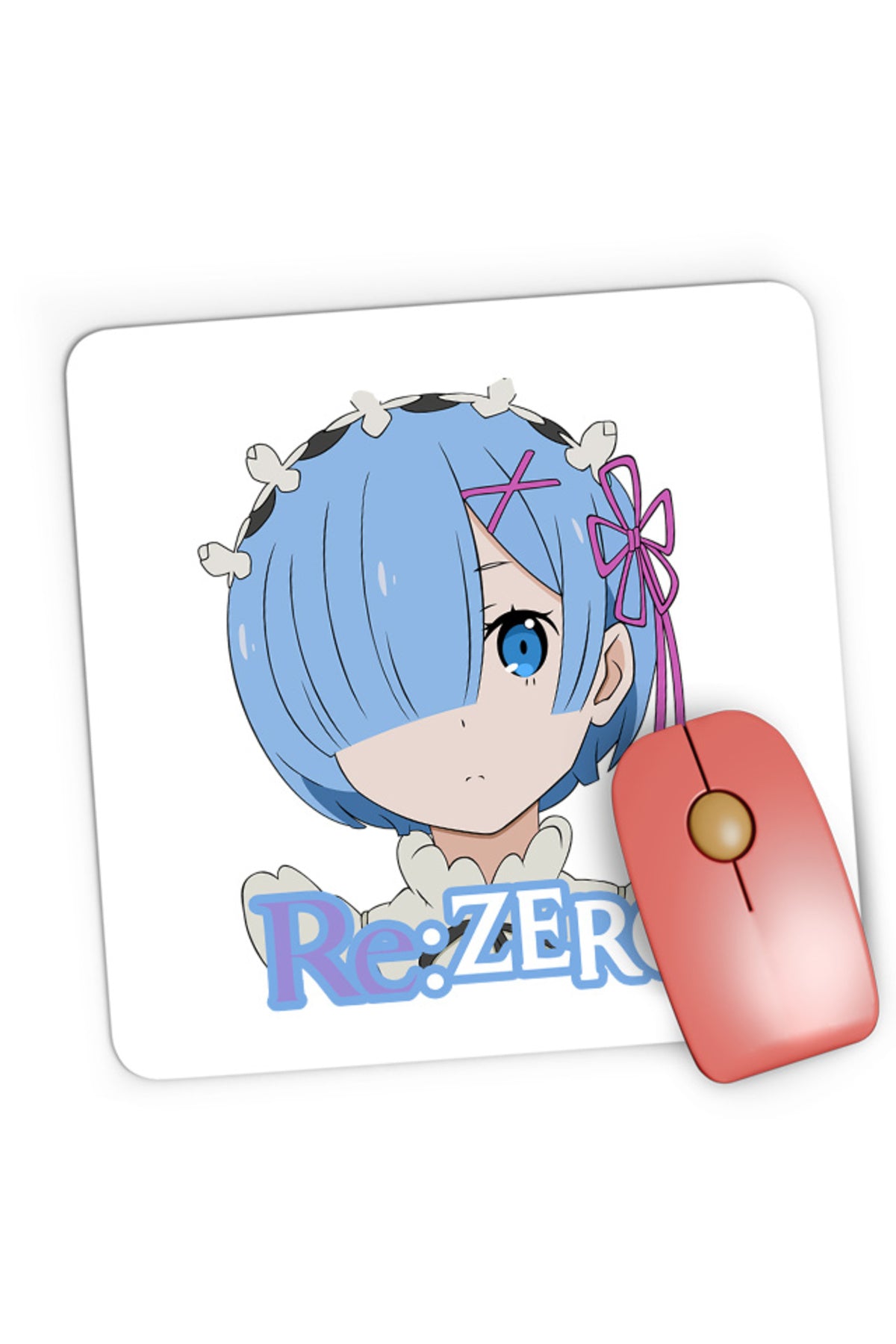 Mousepad Gaming Re Zero REM Maiden Light Novel Manga Cosplay, 21x19 cm