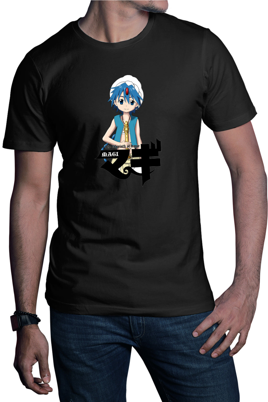 Tricou barbati Magi The Labyrinth of Magic Alladin Flute Logo