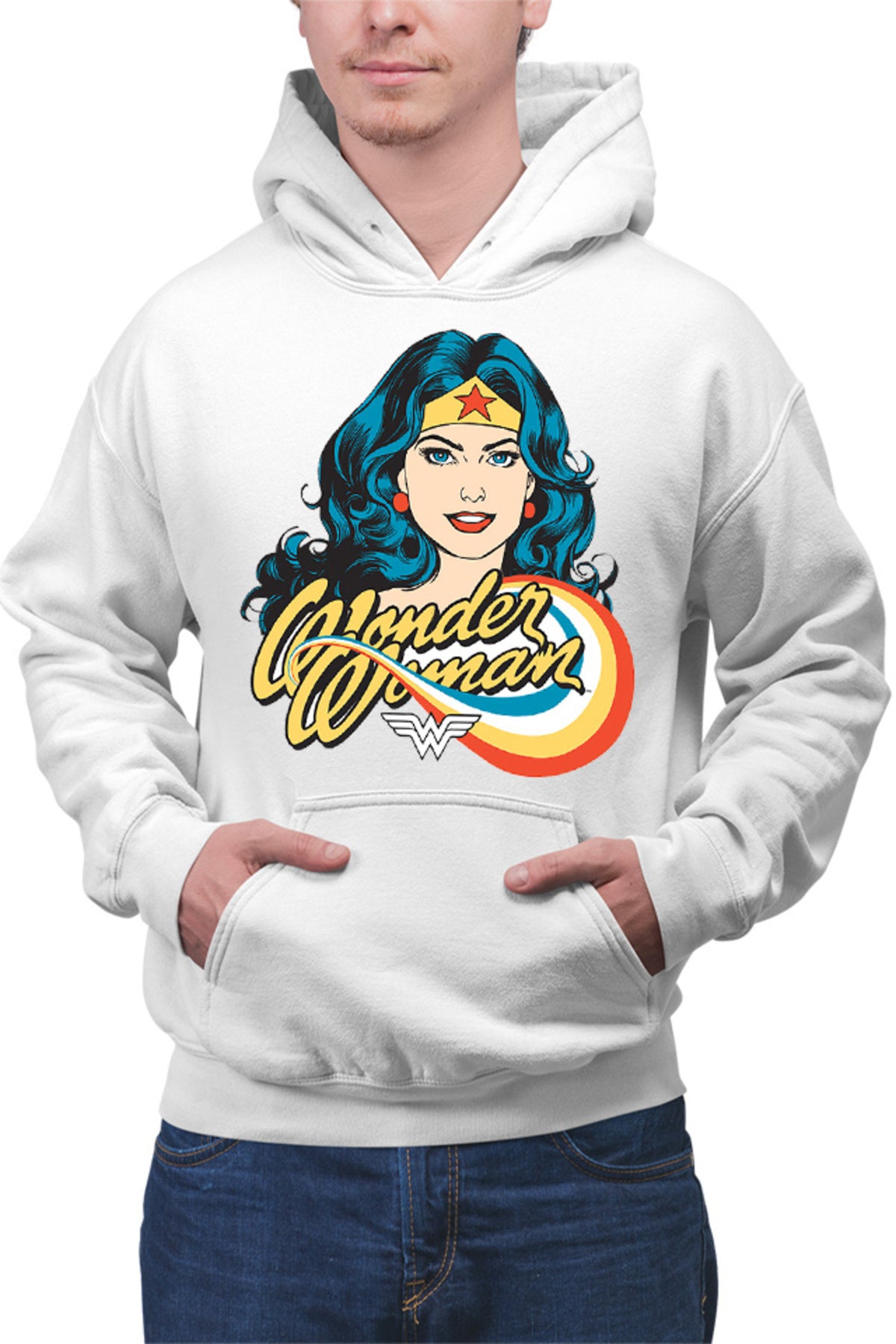 Hanorac barbati Wonder Woman Retro Comics Star Beautiful Power