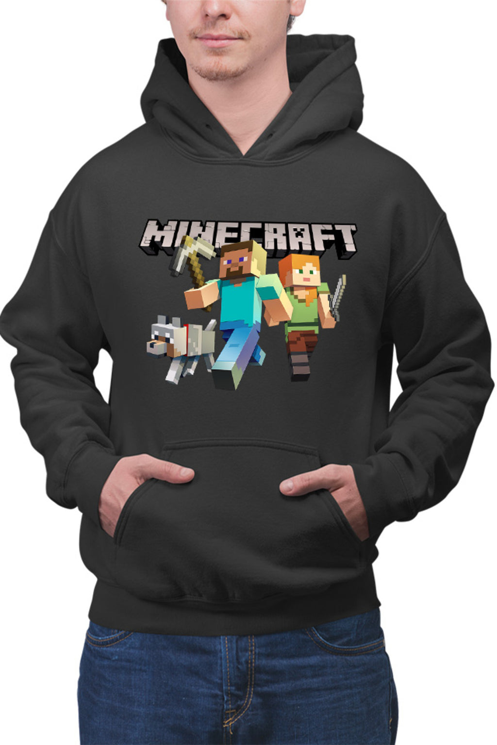 Hanorac barbati Minecraft Go Mining Gold Power Red Stone Farm