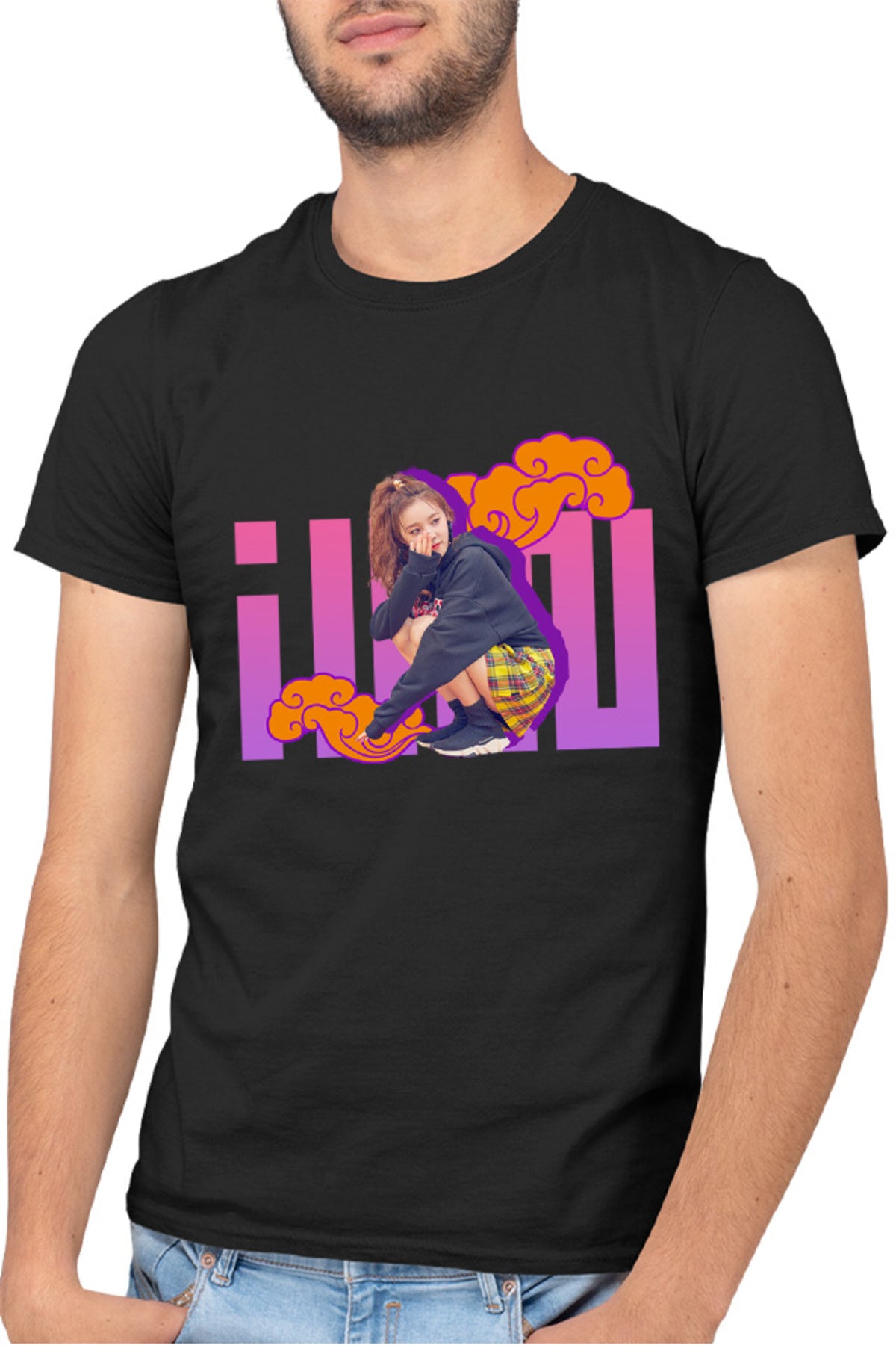 Tricou barbati I-DLE Clouds Chinese Korean Minimalist Cute