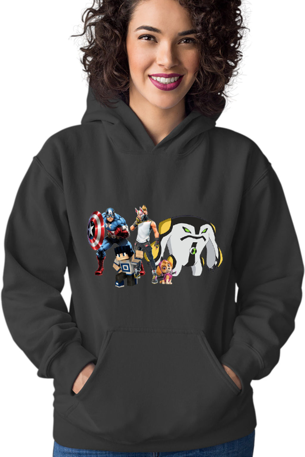 Hanorac dama Captain America Fortnite Fox Skin Minecraft Steve Paw Patrol