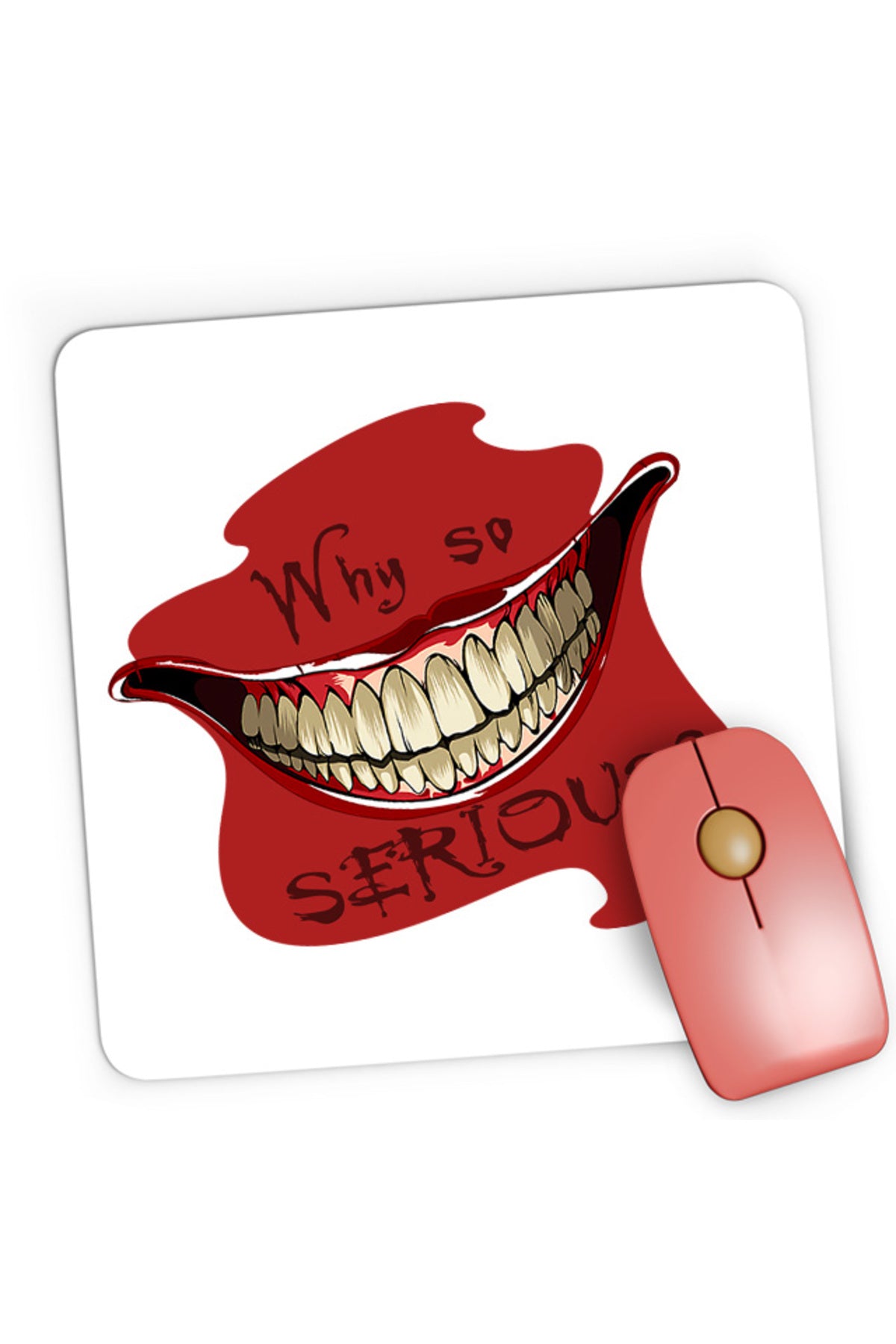 Mousepad Gaming Joker Why Serious Smile Horror, 21x19 cm