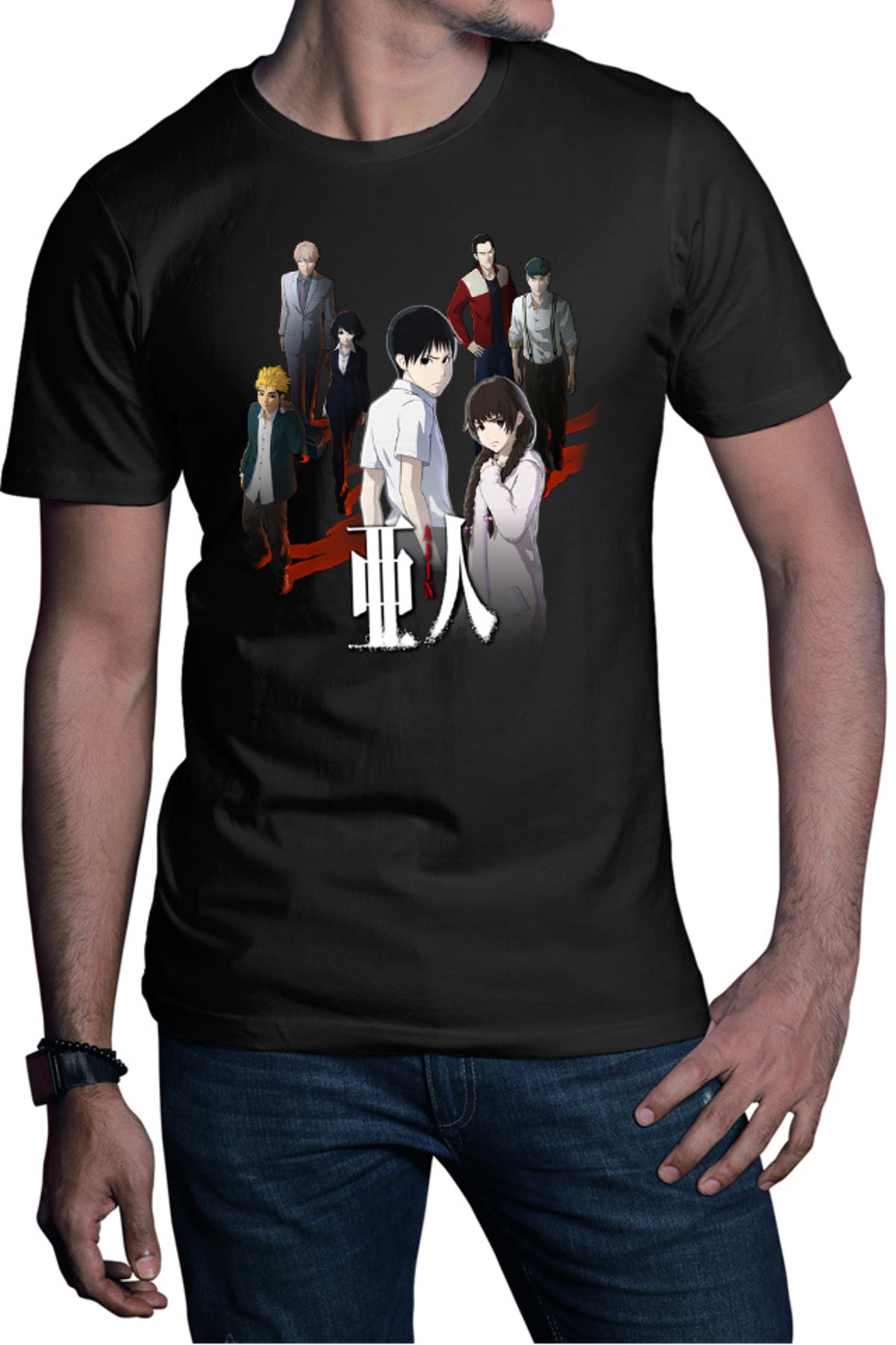 Tricou barbati Ajin Main Group Seinen Manga Anime Otaku