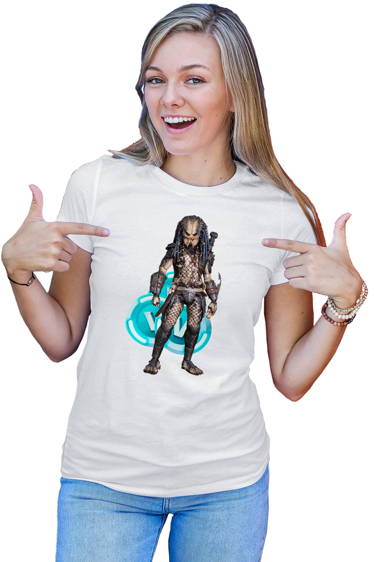 Tricou dama Predator Warrior Fortnite Vbucks Battle Royale