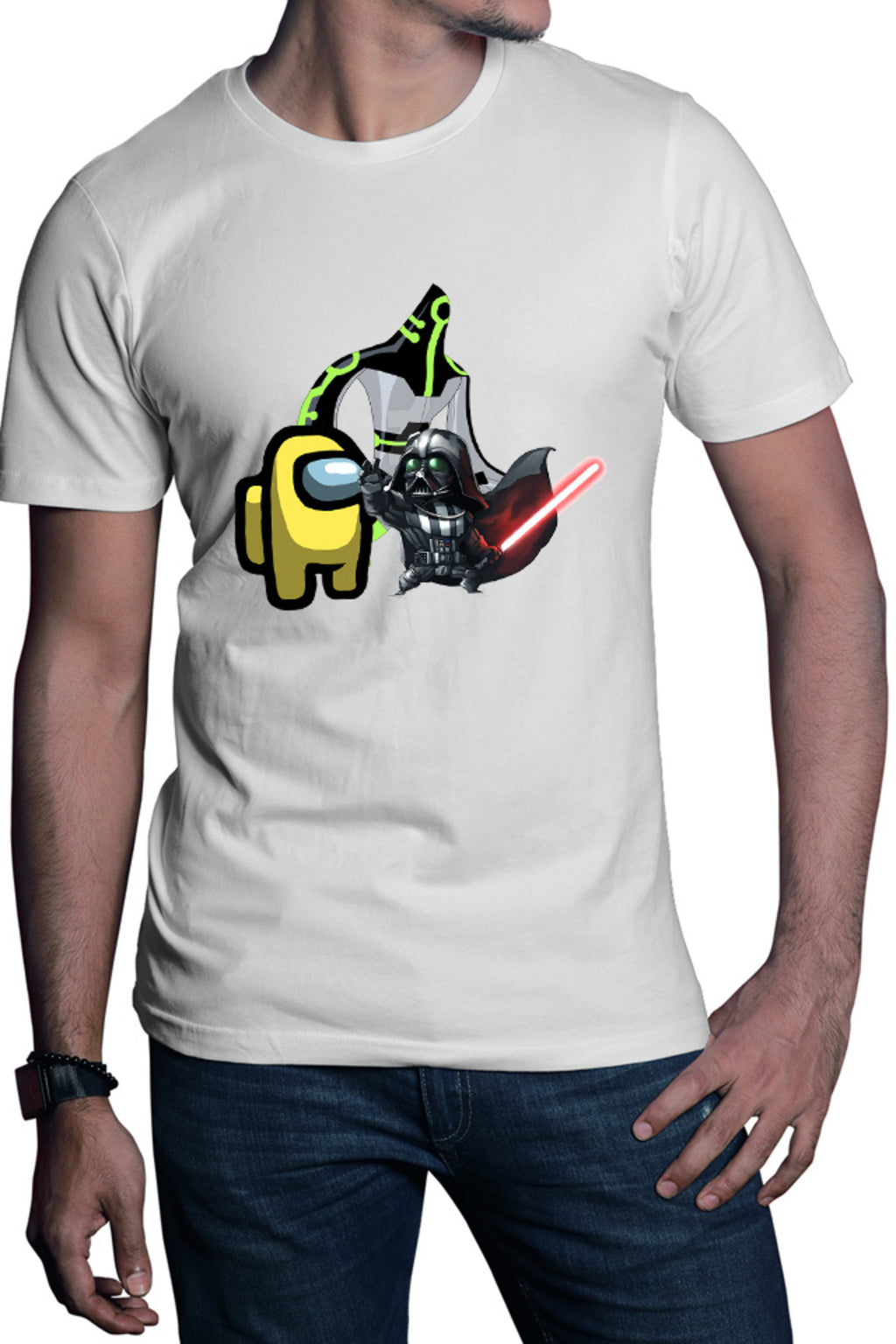 Tricou barbati Ben 10 Among Us Crew Member Darth Vader Immortality Chibi