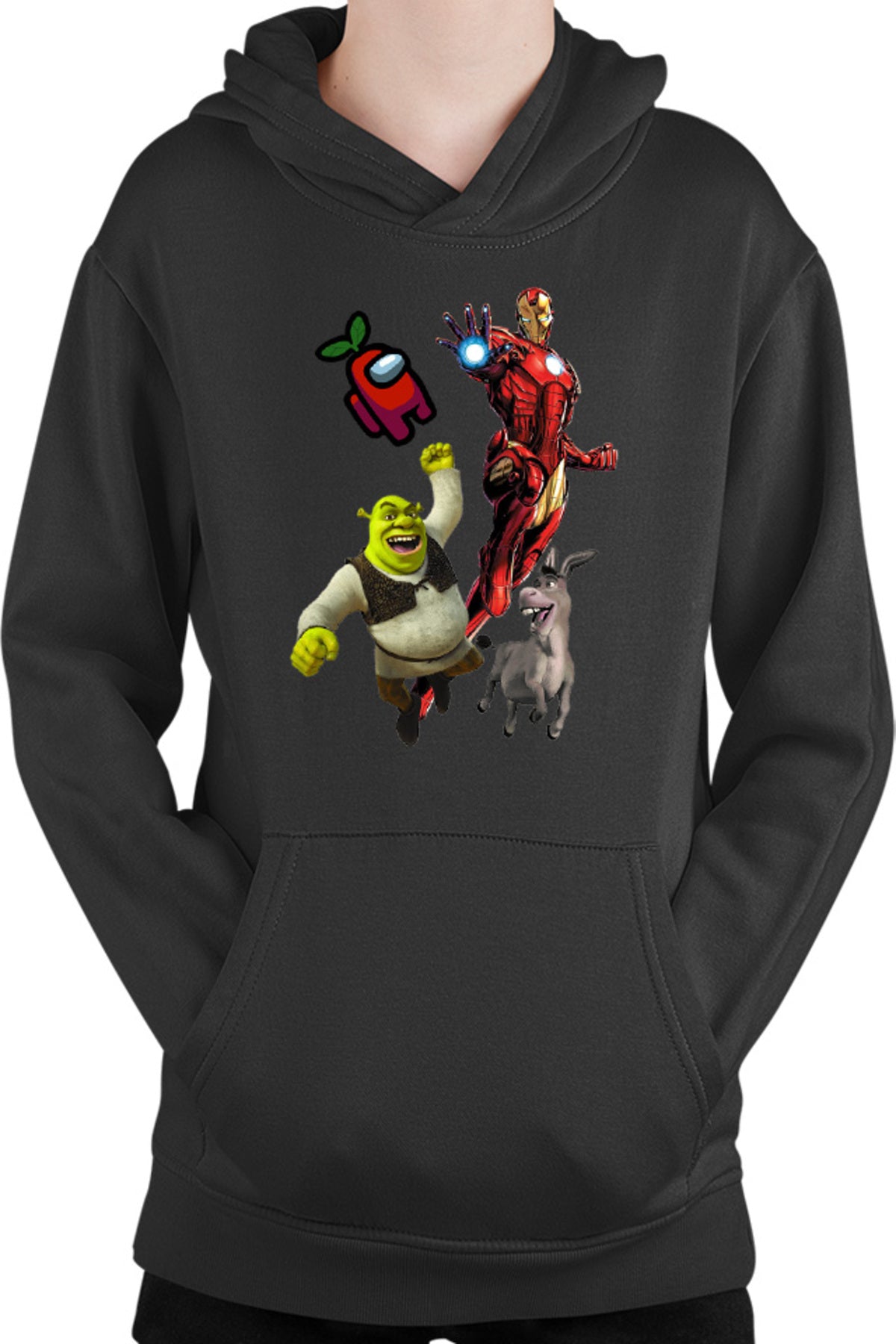 Hanorac copii Ironman Shrek Among Us Flying Space