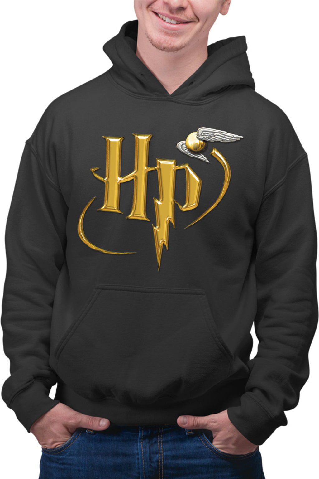 Hanorac barbati Harry Potter UK Logo Spirit Fly Mark Golden