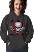 Hanorac dama Predator Biker Skull Logo Motor Skeleton