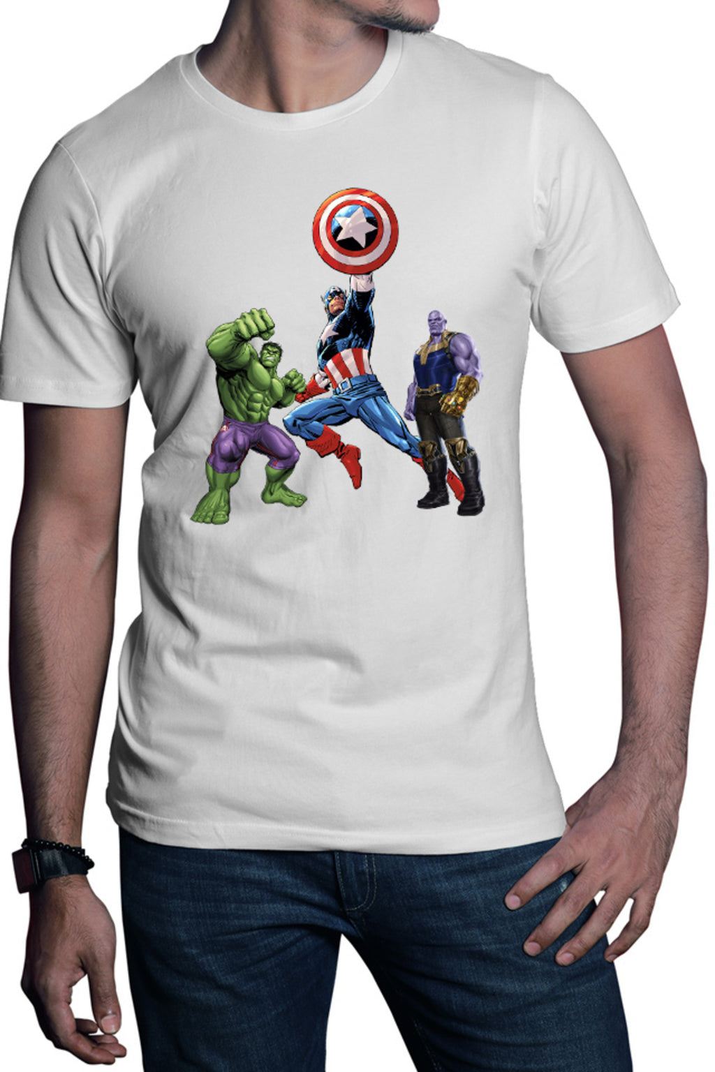 Tricou barbati Captain America Hulk Thanos Marvel Avangers Comics Cartoons
