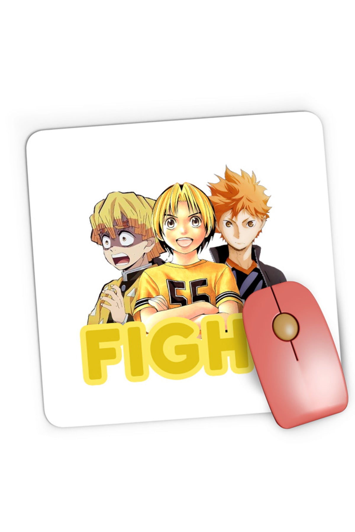 Mousepad Gaming Hikaru no Go Zenitsu Kimetsu no Yaiba Haikyuu Power Otaku, 21x19 cm