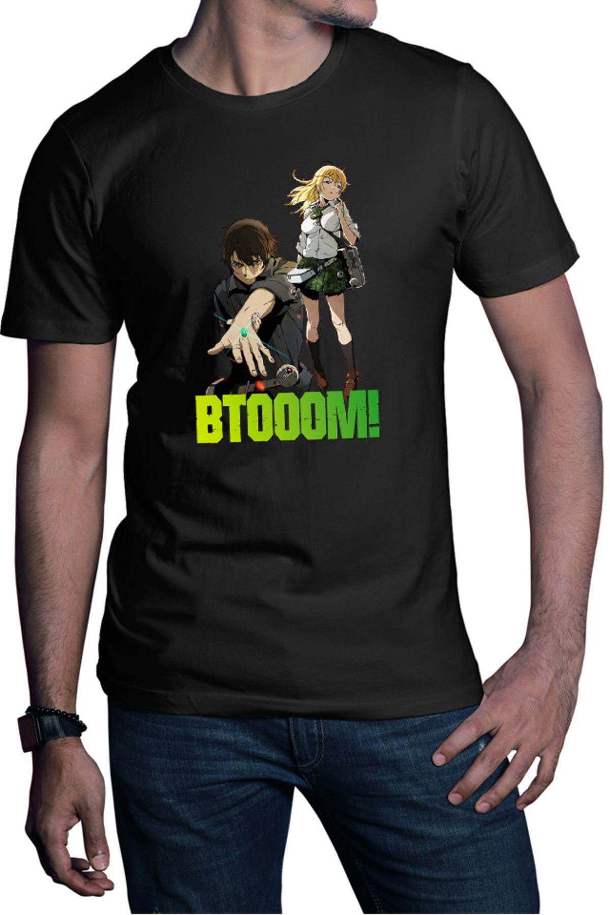 Tricou barbati Btooom! Sakamoto Ryouta Himiko Team Junya Inoue Combat Arms