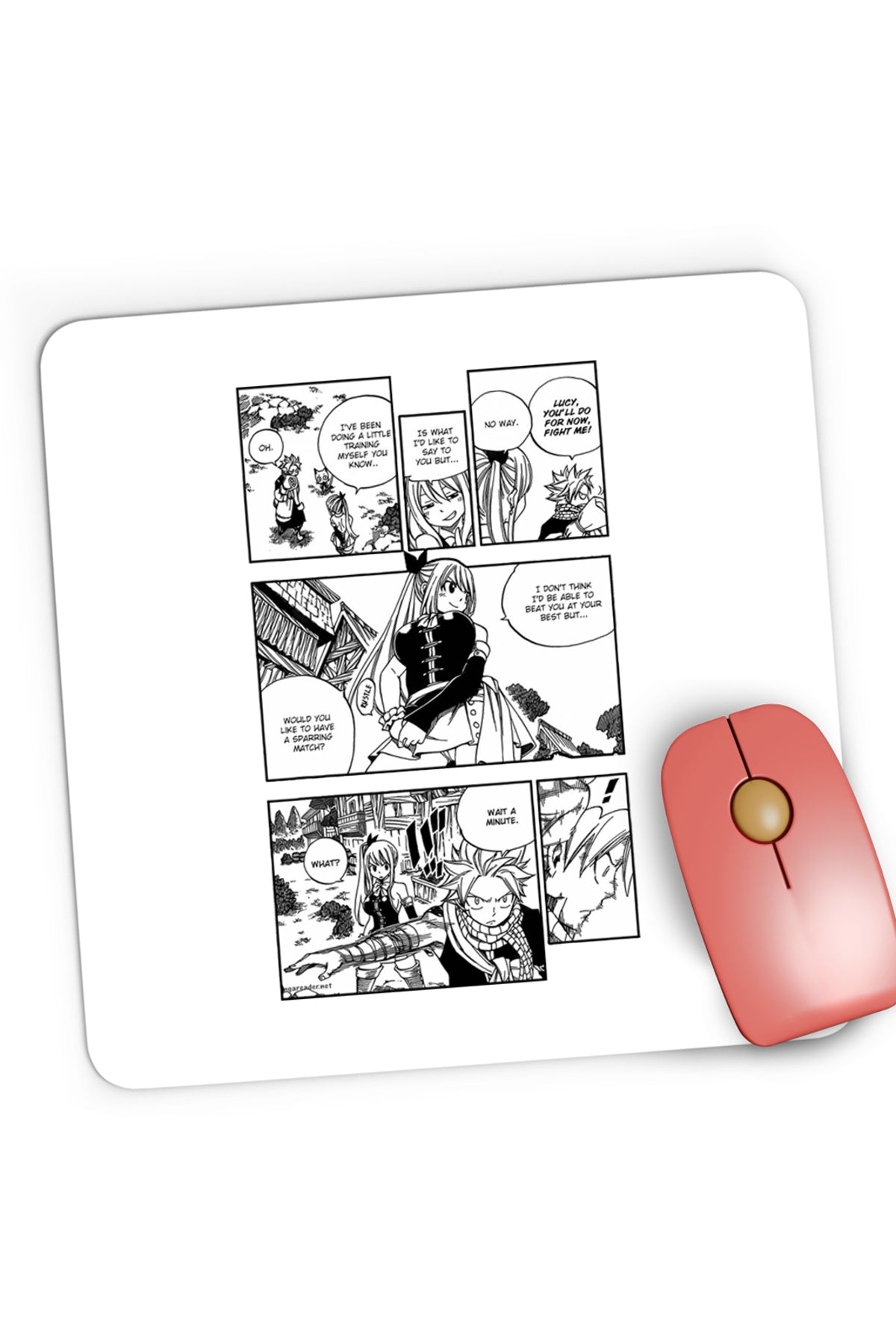 Mousepad Gaming Fairy Tail Sparring Match Panel Manga, 21x19 cm