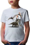 Tricou copii Jurassic Park Pteranodon Velociraptor Fortnite