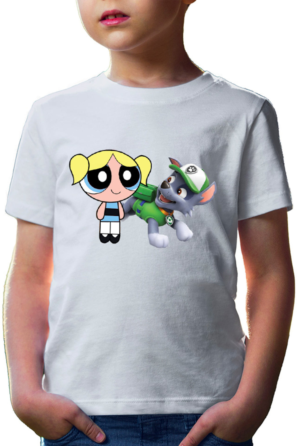 Tricou copii The Powerpuff Girls Bubble Paw Patrol Happy