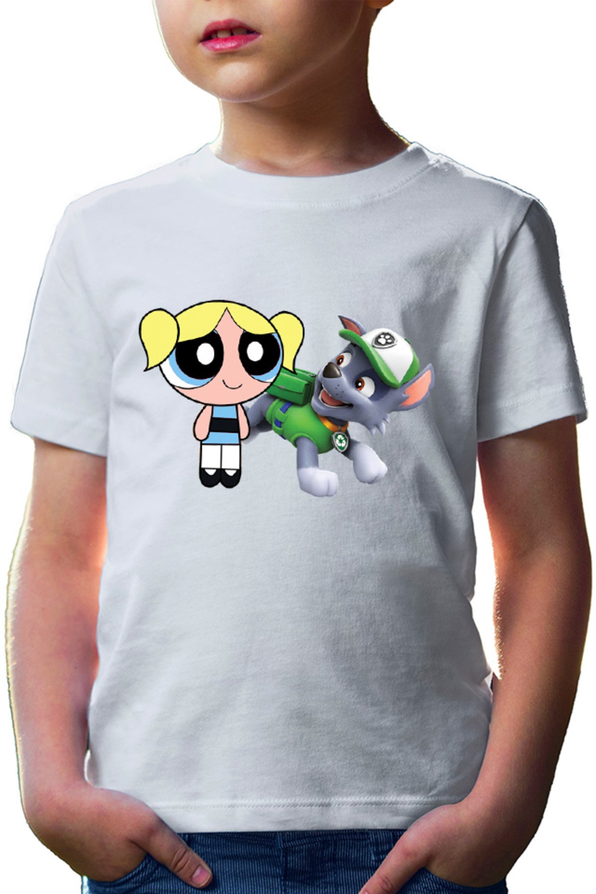 Tricou copii The Powerpuff Girls Bubble Paw Patrol Happy