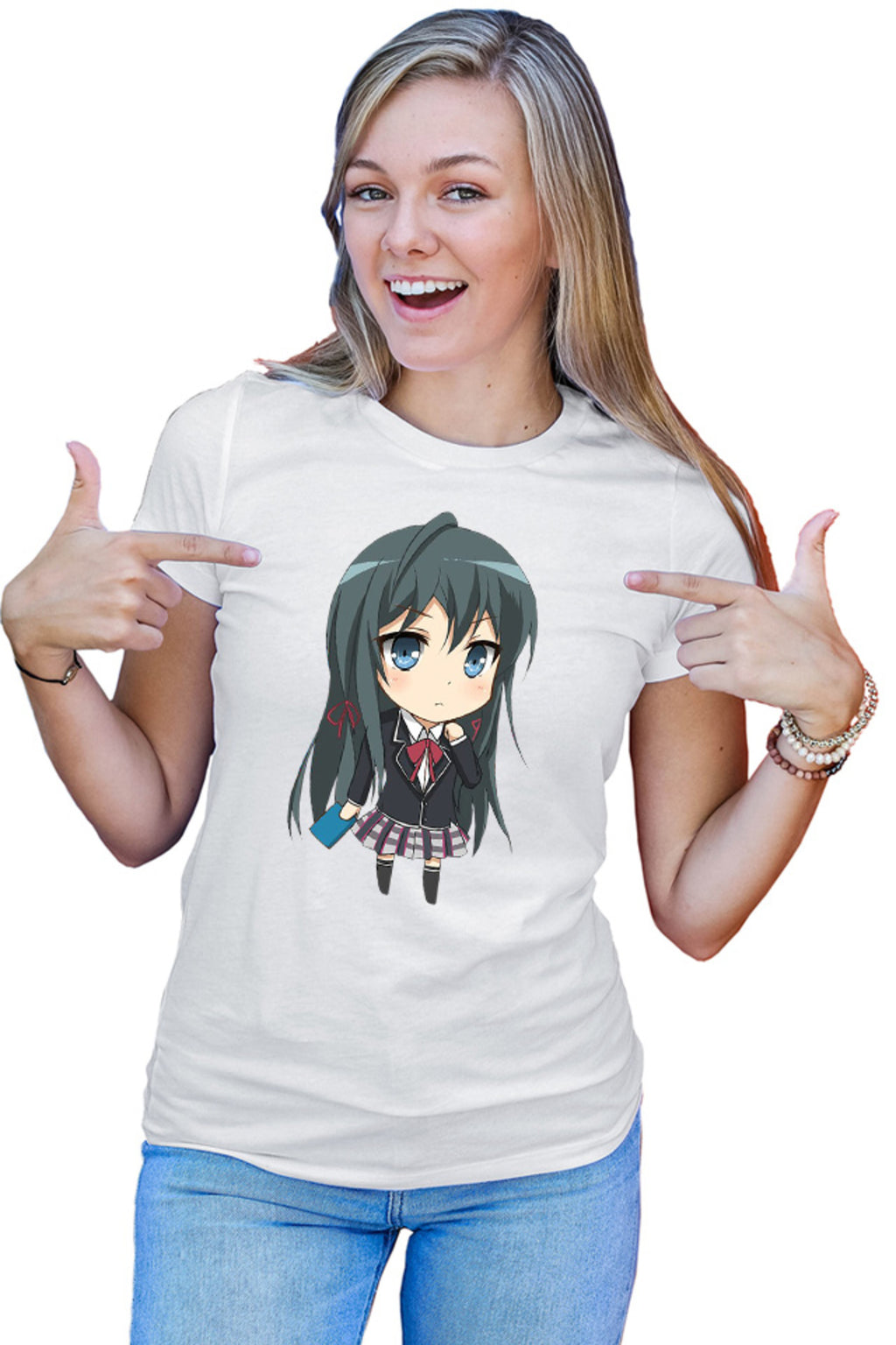 Tricou dama OreGairu Yukino Scoala Anime Manga Love