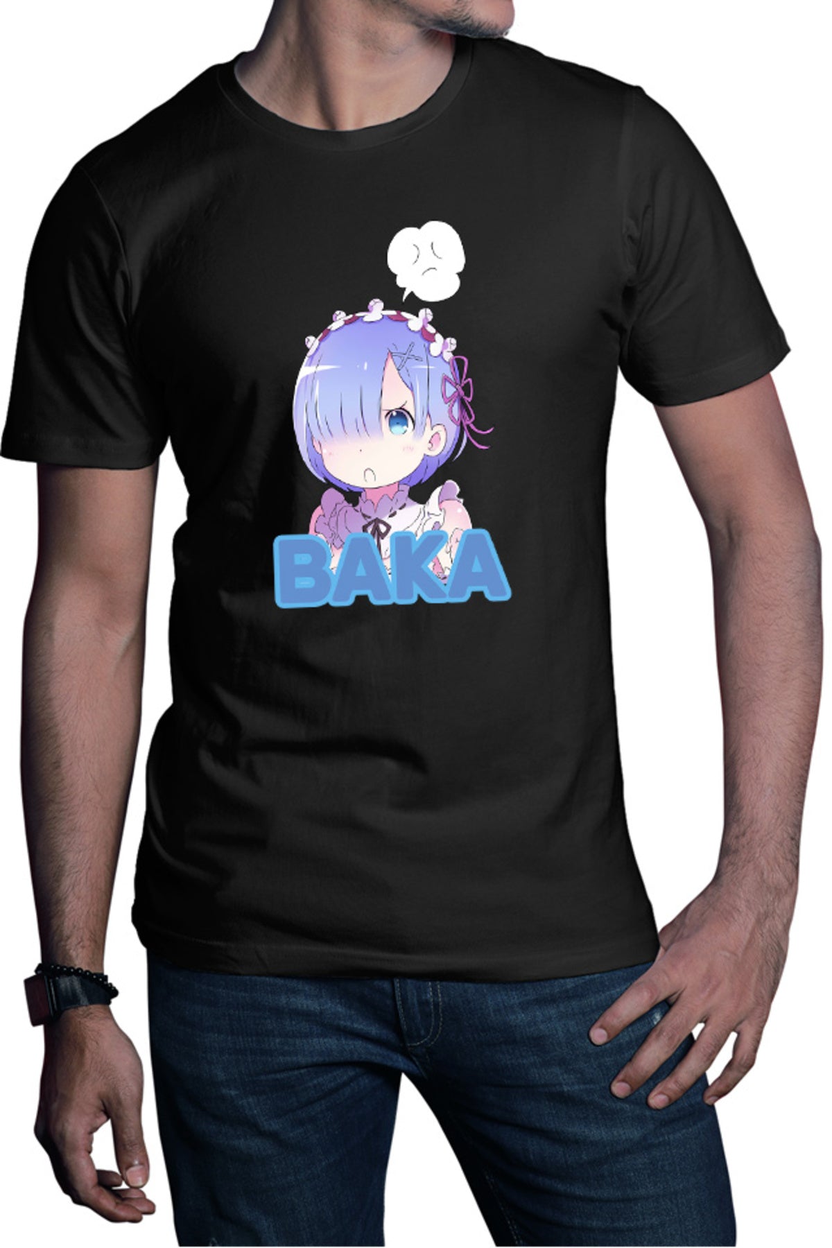 Tricou barbati Re Zero REM Baka Tappei Nagatsuki Isekai Light Novel