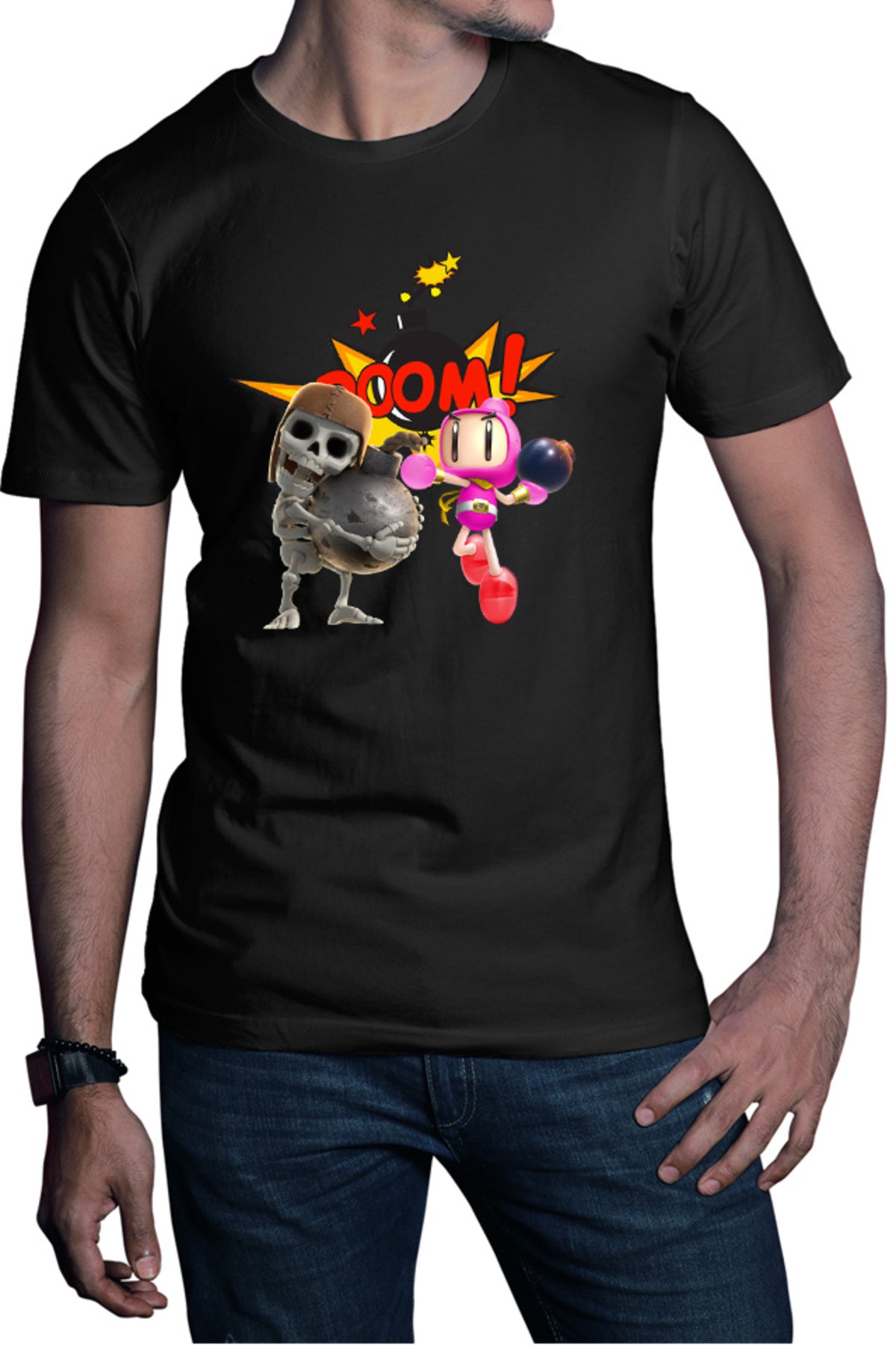 Tricou barbati Clash Royale Bomberman Skeleton Special Ability