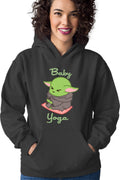 Hanorac dama Baby Yoda Meditate Morning Stress