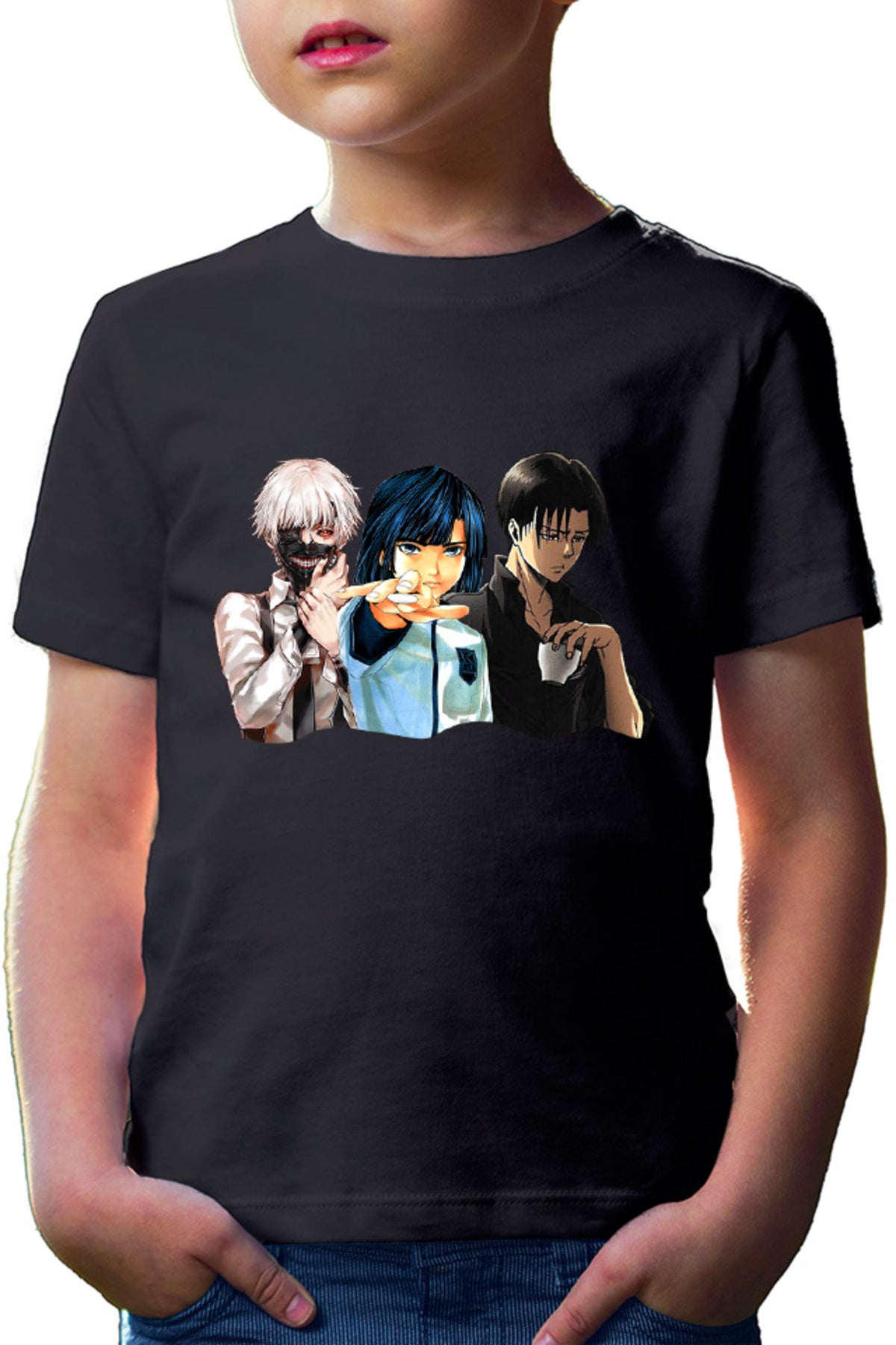 Tricou copii Hikaru no Go Attack on Titan Levi Tokyo Ghoul Kaneki Akira Coffee