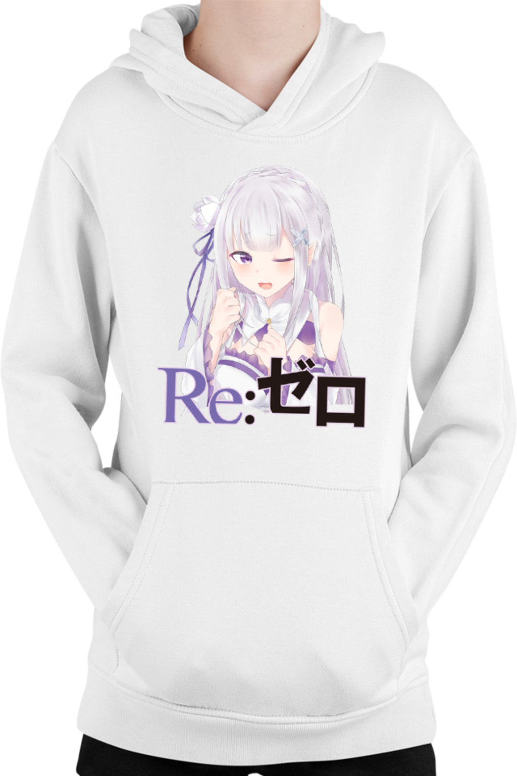 Hanorac copii Re Zero Emilia Neko Magic Princess Otaku Isekai