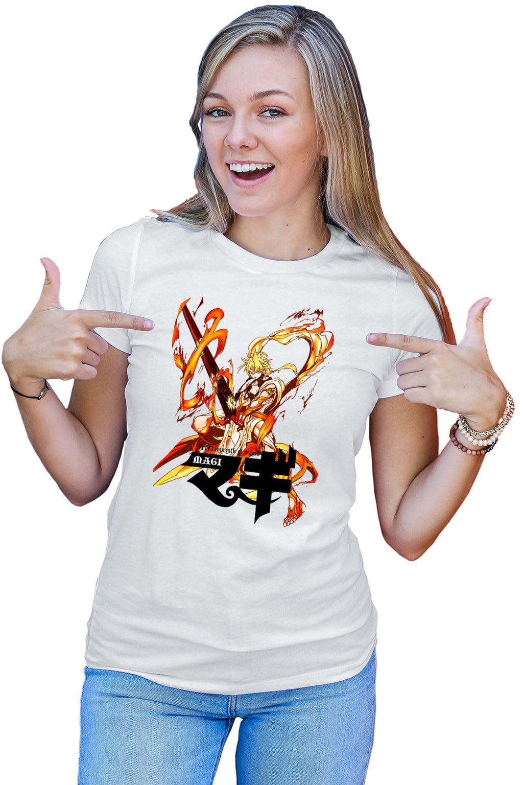 Tricou dama Magi The Labyrinth of Magic Alibaba Fire Sword