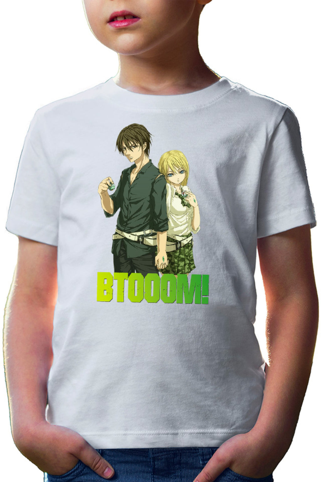 Tricou copii Btooom! Sakamoto Ryouta Himiko Lovers Game Crafting Bombs