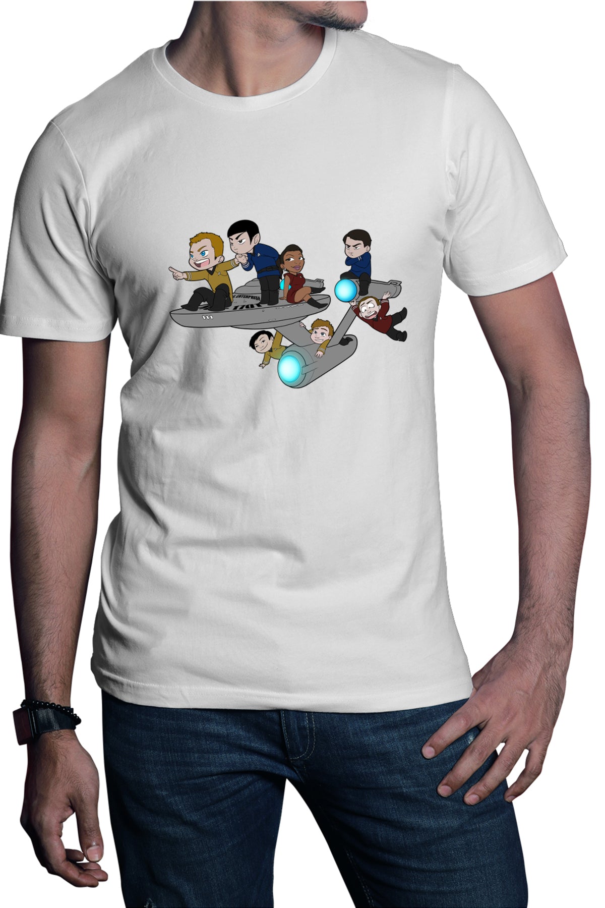 Tricou barbati Star Trek Kirk Spock Enterprise Timeline