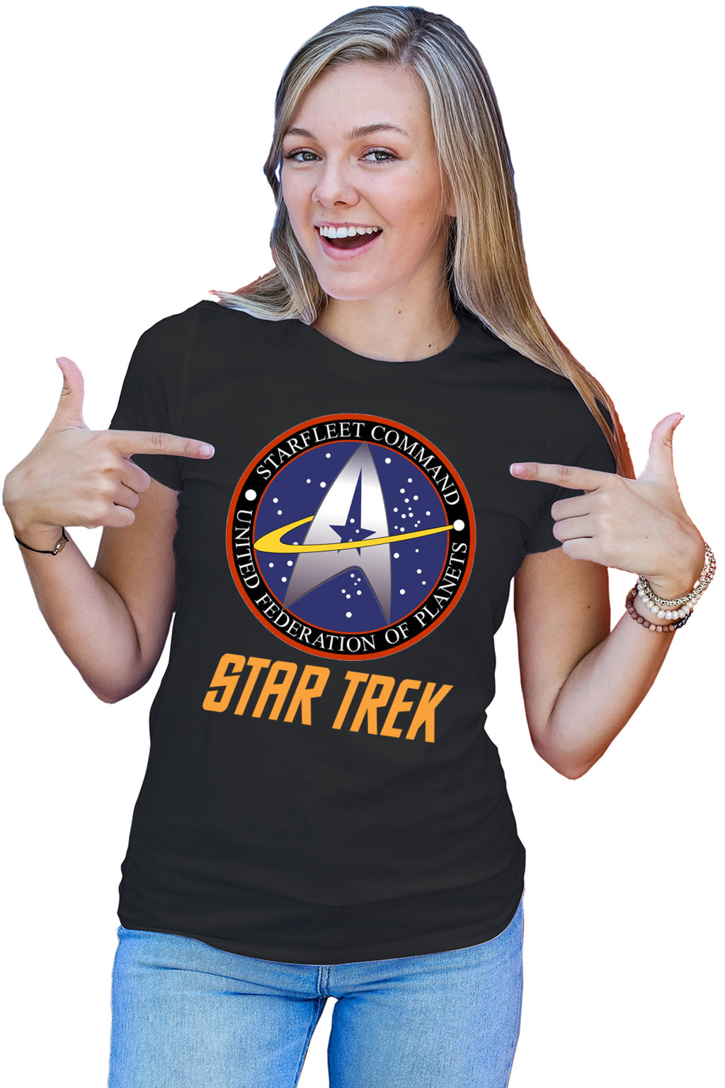 Tricou dama Star Trek Starft Command Academy Emblem